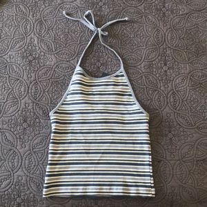 Brandy Melville stripped halter top